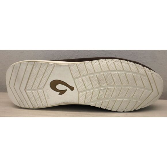 OluKai 10535-6363 Men\'s Sz 10.5 Dark Wood Brown Ka\'a Slip-On Suede Loafers